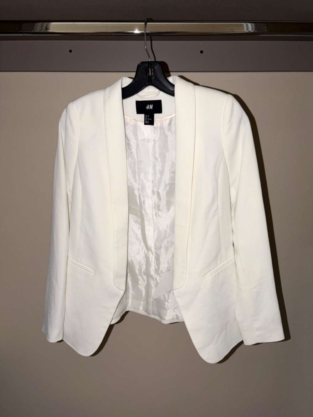 H&M White Tuxedo Blazer Jacket